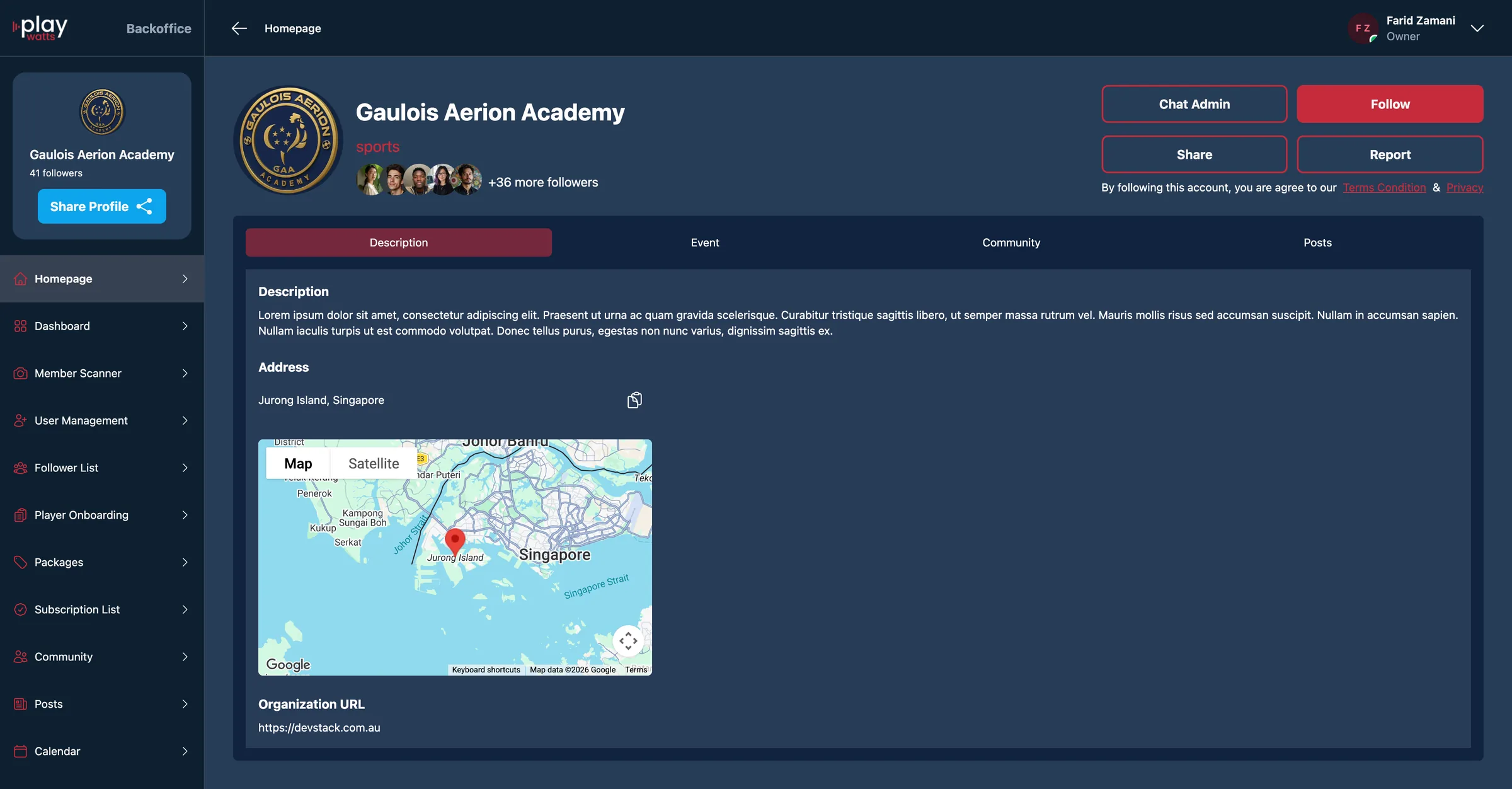 Playwatts business profile with description and location map